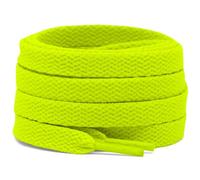 DELELE 2 pares de cordones planos de 5/16 pulgadas para zapatillas atléticas de running, 21 amarillo fluorescente, 70.87" Inch (180CM)