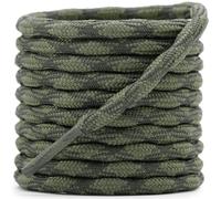 DELELE 2 pares de cordones redondos con forma de onda, antideslizantes, resistentes y duraderos, para escalada al aire libre, senderismo, cordones para zapatos, 22 marrón oscuro y verde militar, 79