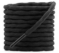 DELELE 2 pares de cordones redondos con forma de onda, antideslizantes, resistentes y duraderos, para escalada al aire libre, senderismo, cordones para zapatos, 01 Negro, 118 inch (300CM)
