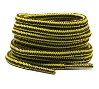 DELELE 2 pares de cordones redondos para botas de senderismo al aire libre, cordones de doble color, cordones de zapatos de trabajo, 03 Golden Coffee, 55"Inch (140CM)