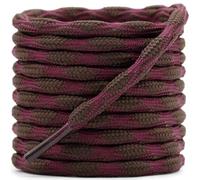 DELELE 2 pares de zapatos redondos con forma de onda no deslizante, resistentes y duraderos, para exteriores, cordones para zapatos de senderismo, 32 morado rojo y marrón, 39" Inch (100CM)