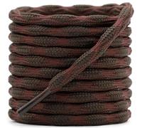 DELELE 2 pares de zapatos redondos con forma de onda no deslizante, resistentes y duraderos, para exteriores, cordones para zapatos de senderismo, 03 rojo y marrón, 43" Inch (110CM)