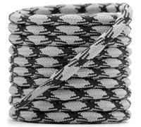 DELELE 2 pares de zapatos redondos con forma de onda no deslizante, resistentes y duraderos, para exteriores, cordones para zapatos de senderismo, 02 gris claro y negro, 43" Inch (110CM)