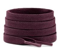 DELELE Cordones planos de algodón encerado: cordones encerados para zapatos deportivos y botas, 2 pares, 06 Vino rojo, 39 inch (100CM)