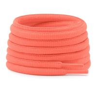 DELELE Half Round Shoelaces Thick 4MM - Cuerdas para zapatos (2 pares), 15 Orange Red, 55.12"Inch (140CM)