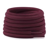 DELELE Half Round Shoelaces Thick 4MM - Cuerdas para zapatos (2 pares), 21 Dark Red, 51.18"Inch (130CM)