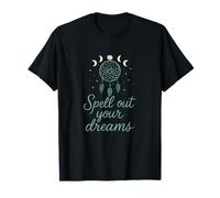 Deletrea Tus sueños Dreamcatcher Moon Phases Design Camiseta