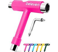 Deleven Herramienta de Skate Tool Todo-en-Uno Multifunción Ligera y Portátil con Llave Allen 2-en-1 y Destornillador Phillips - Ajusta Longboards, Skateboards, Quads, Ruedas, Ejes y Kingpin