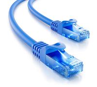deleyCON 0,25m CAT.6 Ethernet Gigabit LAN Cable de Red RJ45 CAT6 Cable de Conexión Compatible con CAT.5 CAT.5e CAT.6a Cat.7 - Azul