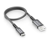 deleyCON 0,30m Cable Micro USB Corto Cable de Carga y Datos Cargar y Sincronizar USB-A a Micro USB Adaptador - Móvil Smartphone Tablet Cámara Mando PS4 etc.