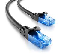 deleyCON 0,5m CAT.6 Ethernet Gigabit LAN Cable de Red RJ45 CAT6 Cable de Conexión Compatible con CAT.5 CAT.5e CAT.6a Cat.7 - Negro