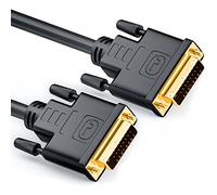 deleyCON 0,5m Corto DVI Cable 24+1 - DVI-D Dual Link - HDTV 1080p Full-HD 3D Ready - Adaptador Monitor con Núcleo Ferrita - Negro