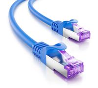 deleyCON 1,5m CAT7 Cable Red - 10 Gigabit - RJ45 Patch Ethernet (Cobre, Blindaje SFTP PiMF) - para Highspeed LAN DSL Switch Modem Router Patchpanel CAT7 CAT6 CAT5 - Azul
