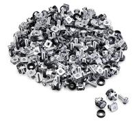 deleyCON [100er Set] M6 Tuercas Jaula & Tornillos para Armarios Red 10 Pulgadas 19 Pulgadas Racks IT, Kit Montaje para Rack Servidor Patchpanel Carcasa Técnica Eventos - Plata