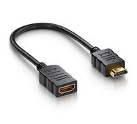 deleyCON 10cm HDMI Extensión Corta - TV Stick Adaptador Prolongación - Conector a Hembra 4K UHD