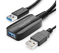 deleyCON 10m Cable de Extensión Activa USB 3.2 Gen1 con Amplificador de Señal - USB-A a A - 5 Gbit/s para PC, Ordenador, Portátil, Impresora, Escáner