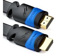deleyCON 10m Cable Plano HDMI - Compatible con HDMI 2.0 a 1.4 - UHD 4K 3D 1080p 2160p ARC - Alta Velocidad con Ethernet - Negro