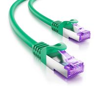 deleyCON 10m CAT7 Cable Red - 10 Gigabit - RJ45 Patch Ethernet (Cobre, Blindaje SFTP PiMF) - para Highspeed LAN DSL Switch Modem Router Patchpanel CAT7 CAT6 CAT5 - Verde