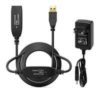 deleyCON 10m Extensión de Cable Activa USB 3.0 y 2 Amplificador de Señal y Fuente de Alimentación Cable Repetidor USB3.0 Cable de Extensión PC Ordenador Impresora Escáner