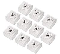 deleyCON 10x CAT 6 Universal Socket de Red - 1x Puerto RJ45 - Blindado - Superficie o Rasante - 1 Gigabit Ethernet Red - EIA/TIA 568A&B - Blanco