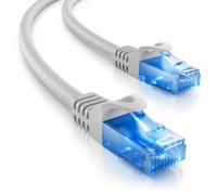 deleyCON 15m CAT.6 Ethernet Gigabit LAN Cable de Red RJ45 CAT6 Cable de Conexión Compatible con CAT.5 CAT.5e CAT.6a Cat.7 - Gris