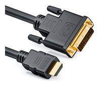 deleyCON 15m HDMI a DVI Cable DVI-D DVI-I High Speed 3D Ready Adaptador 1080p FULL HD HDTV 3D Proyector Laptop Monitor TV - Negro