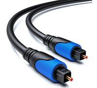 DeleyCON 1m Cable de Audio Óptico SPDIF - Enchufe Toslink 2x El Cable Digital LWL de Fibra Óptica