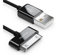 deleyCON 1m Cable USB 30-Pin - Conector Dock, Sincronización y Carga - Compatible con IPhone 4s 4 3Gs 3G IPad IPod - Negro