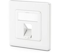 deleyCON 1x Caja de Conexiones LAN de 1 Puerto Conector de Datos Enrasado para Módulos Keystone Inclinados 45° para Módulos Keystone con p.e. Conector RJ45 Coaxial RJ-11 Entrada Cinch Toslink PS2