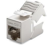deleyCON 1x RJ45 Módulo Keystone Sin Herramientas (10 Gbit/s, 500 MHz) LSA, Totalmente Apantallado STP, Toma LAN/Ethernet para Cable CAT8 CAT7 CAT6 CAT5, Caja de Pared y Patch Panel