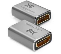 deleyCON 2 Unidades Acoplador HDMI 2.1 8K (48G, Ultra Highspeed) Adaptador Conector 8K@60Hz 4K@120Hz 2K@144Hz/165Hz EARC HDCP 2.3/2.2 DTS:X para HDR Dolby Atmos TV PS5 Xbox Barra de Sonido Monitor