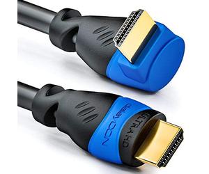 deleyCON 2m Cable HDMI Acodado (Ángulo 90°) - UHD 4K HDR 1080p 2160p EARC - para TV, Barra de Sonido, Monitor, PC, Portátil, Proyector, PS5, Xbox - Negro