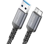 deleyCON 2m Cable USB 3.0 Micro B 5 Gbps - USB-A a Micro-B - Datos para Disco Duro Externo HDD/SSD - para Toshiba, WD, Seagate, Samsung Galaxy S5/Note 3/Note Pro 12.2, etc.