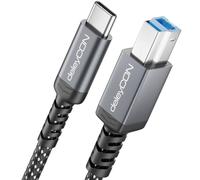 deleyCON 2m Cable USB 3.0 USB-C a USB-B Cable para Impresora y Datos 5 Gbit/s para Impresora, Escáner, Disco Duro Externo, Base, Monitor, Upstream, Negro