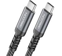 deleyCON 2m Cable USB-C 40 Gbps 240 W USB 4.0 Cable de Carga y Datos, DP Alt Mode, 8K@60Hz para Portátil, MacBook, Monitor, SSD, iPad, iPhone 17 16 Air Max Pro, Galaxy S25 etc.
