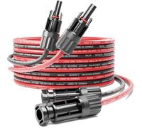 deleyCON 2m PV4 Cable Solar Cable de Extensión Juego 6mm² para Sistemas Fotovoltaicos - para Cableado Serie y Paralelo - 1kV CA 1,5kV CC - Resistente a la Intemperie & Resistente a Los Rayos UV IP68