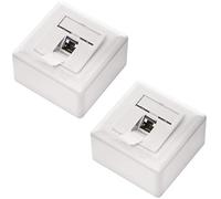 deleyCON 2x CAT 6 Universal Socket de Red - 1x Puerto RJ45 - Blindado - Superficie o Rasante - 1 Gigabit Ethernet Red - EIA/TIA 568A&B - Blanco