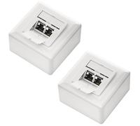deleyCON 2x CAT 6 Universal Socket de Red - 2x Puerto RJ45 - Blindado - Superficie o Rasante - 1 Gigabit Ethernet Red - EIA/TIA 568A&B - Blanco