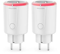 deleyCON 2X Temporizador Digital Función de Cuenta Atrás Temporizador con Enchufe 1 a 5 Horas de Tiempo de Conmutación máx. 1800W Protección de Contacto para Interiores Blanco