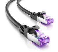 deleyCON 3,0m CAT7 Cable Red - 10 Gigabit - RJ45 Patch Ethernet (Cobre, Blindaje SFTP PiMF) - para Highspeed LAN DSL Switch Modem Router Patchpanel CAT7 CAT6 CAT5 - Negro