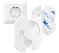 deleyCON 40x Protección infantil para enchufes y regletas, con mecanismo giratorio, protección para niños, protección para enchufes, protección para enchufes para bebés pequeños