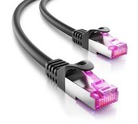 deleyCON 50m CAT7 Outdoor Cable de Red Cable de Conexión - S/FTP 600 MHz 10 Gbit/s AWG 26 Cobre CU - Para Exteriores Extremadamente Resistente a la Intemperie y a los Rayos UV - Negro