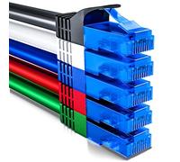 deleyCON 5x 0,5m CAT6 Juego de Cables de Red - Corto 50cm U-UTP RJ45 CAT-6 LAN Cable Patch Cable Ethernet DSL Switch Router Módem Repetidor Patch Panel - Colorido