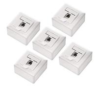 deleyCON 5x CAT 6 Universal Socket de Red - 1x Puerto RJ45 - Blindado - Superficie o Rasante - 1 Gigabit Ethernet Red - EIA/TIA 568A&B - Blanco