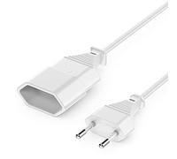 deleyCON 6m Cable Extensión Alimentación Prolongación Corriente Conector Tipo-C Euro a Hembra Tipo-C Euro TV PC Ordenador Monitor Proyector Lámpara Electrodomésticos - Blanco