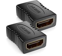 DeleyCON Acoplamiento HDMI - Extensión con Toma para TV, Monitor, Proyector, PC, Laptop, Notebook, PS4, PS5, Xbox - FullHD 4K HDR ARC - 2 Piezas