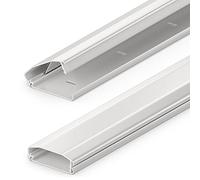 deleyCON Canaleta Universal para Cables y Líneas Aluminio de Primera Calidad Longitud 100cm Ancho 6cm Altura 2cm - Blanco