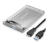 deleyCON Carcasa para Disco Duro SSD USB 3.1 para Discos Duros SATA 3 SSD / HDD / 7mm / 9,5mm SATA III Carcasa Externa UASP [Transparente]