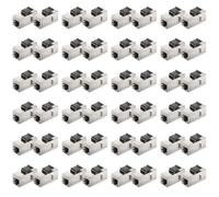 deleyCON CAT6 RJ45 Keystone Acoplador (Set de 48 Unidades) - STP, RJ45 Hembra a Hembra, 1 Gbit/s, 250 MHz, Acoplamiento LAN 1:1, Cobre Niquelado - Plata