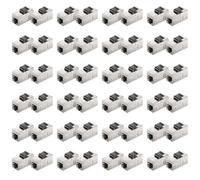 deleyCON CAT6A RJ45 Acoplador Keystone (Set de 48 Unidades) - STP, 2X RJ45 Hembra, 10 Gbit/s, 500 MHz, Asignación 1:1 - Plata